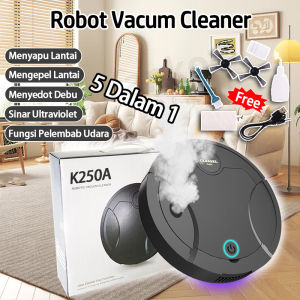 5-in-1 Robot Vacuum Cleaner K250A Spray Humidifier Mesin Pembersih Suara Rendah USB Pengisian Robot Pembersihan Rumah Tangga Peralatan Rumah Otomatis