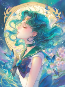 Bandai | Anime S-Sailor M-Moon Figure Home Decor Oil Painting By Numbers Modern Wall Decor for Living Room Bedroom Perfect Gift No Frame