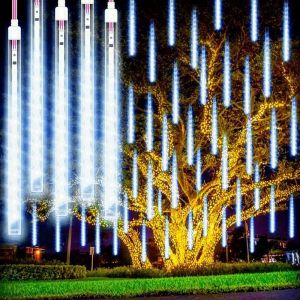 50/30cm - Solar Meteor Shower Lights Icicle Lights Outdoor Falling Rain Drop Lights Garden Decortion
