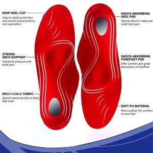 SIREI 1 คู่ Orthotic Insoles Arch Support Inserts รองเท้าออร์โธปิดิกส์ Sole Flat Feet Plantar Fasciitis