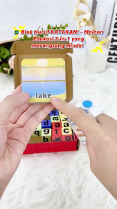 🔥Festival gifts🔥kids English Malay combination Word Building Blocks logical thinking Puzzle game reaction capacity toy