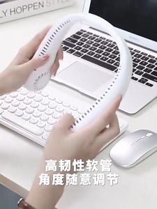 Quạt tích điện đeo cổ tiện lợi 3 cấp độ gió kiểu dáng thời trang My Home sạc usb DN248