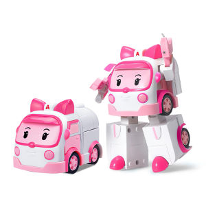 Robocar Poli | Transformable Police Car and Fire Truck Toy 4 Inches