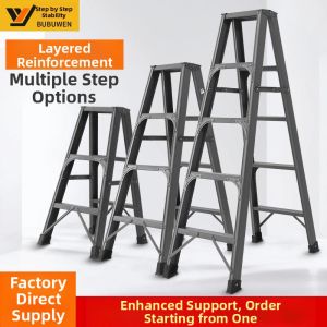 Folding Reinforced Aluminum Step Ladder