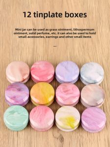 Portable Mini Iron round Empty Box for Perfume And Lipstick Small Can Medicine Box Compact Size for Personal Care Tools