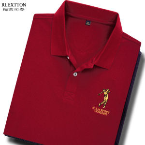 Golf T-shirt Mens Short-Sleeved Polo Shirt Golf Top Clothes Mens Sports Breathable Summer Lapels T