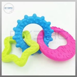 Pet Chew Toy Rubber with Three Different Rings for Healthy Chewing