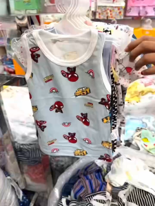 COCO Baby Cotton Sando Clothes Kids Pajama Top Terno for kid girl Boy Outfit clothes Random 0-6Year