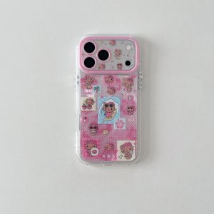 Sanrio | Fashion Cute Pink Sanrio Hello Kitty Shockproof Phone Case For iphone 16 15 14 13 12 17 Pro Max 11 Full Camera Protective Cover