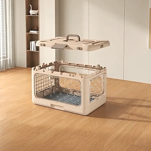 Lovinland Collapsible Cat Carrier Small Pet Carrier Box For Air and Travel Dog Kennel with Door Handle Outdoor Travel Luggage Bag Car Seat Carrier Box