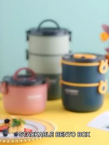 GOURMET Stackable Lunch Box Insulated Thermal Food Container Multi Layer Bento Meal Box / Bekas Makanan Tahan Panas
