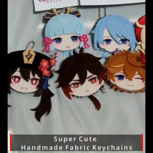 Genshin Impact Keychain Genshin Impact Merch Genshin Keychain Handmade Genshin Childe Zhongli Hutao Xiao Raiden Ayato