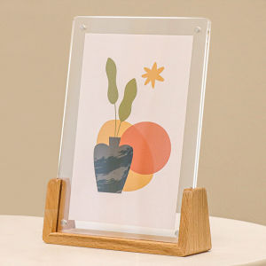 Modern Simplicity Real Wood Picture Frame Empty Frame Transparent Display Stand for Photos Couples A45678 Size Tabletop Decor