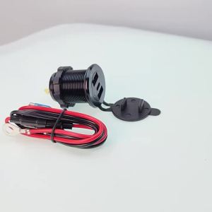 56W 3 Ports PD Dual QC3.0 USB Car Charger Socket with ON/OFF Button Fast Charger 12V Power Outlet for Car Truck RV Marine Boat