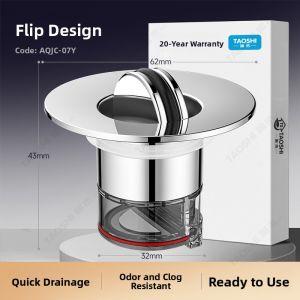 TAOSHI | Anti-Odor Pop-Up Drain Stopper for Sinks