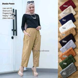 Celana Kulot Wanita 2022 Kekinian Viral Dinda Pants Celana Katun Linen Terbaru - Rit Shop