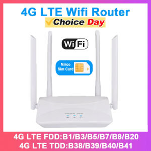 KuWFi 4G LTE CPE Router 300Mbps Wireless Home Router 3G 4G SIM 2.4G Wifi Router RJ45 WAN LAN Wireless 4G Modem Support 10 Device