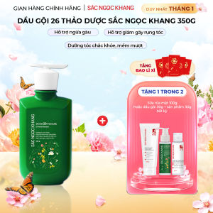 Dầu Gội 26 Thảo Dược Sắc Ngọc Khang - Hỗ Trợ Làm Sạch Sâu Giảm Gãy Rụng Nuôi Dưỡng Mái Tóc Chắc Khỏe Bồng Bềnh II