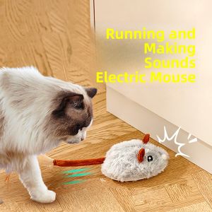 Electric Toy Mouse Interactive Cat Toy Felt Material Self Entertaining Stress Relief Body Expenditure Simulation Mouse Toy