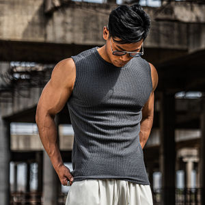 เสื้อกั๊กออกกำลังกายแขนกุดสำหรับผู้ชาย Muscle Faith เสื้อผ้าออกกำลังกายแบบยืดหยุ่นสูง ทรงสลิมฟิต สำหรับการฝึกซ้อมยกน้ำหนัก