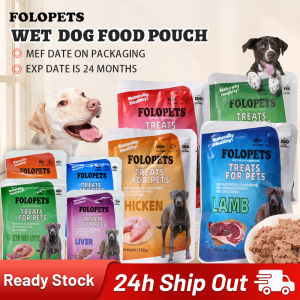 FOLOPETS Dog Food Pouch 120g Fresh Natural Organic Wet Dog Food For All Breads Dogs(4 Flavors)