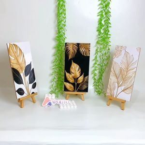 Hiasan Dinding Bunga Emas Realistik Aesthetic (15x30)