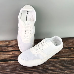 Breathable Casual Mens Shoes Pure White Mesh Soft Flat Bottom Large Size Fashionable Spring Summer Order Net Cloth Shoes