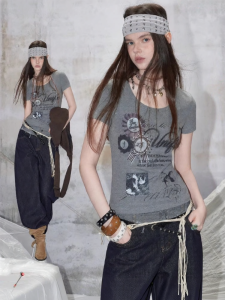 Unifree | Sweet and Cool Fitted T-shirt Printed