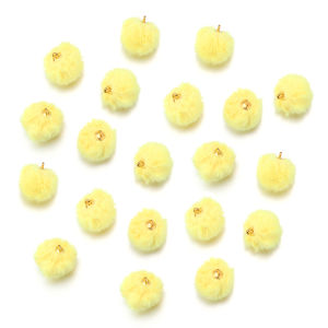 20pcs/lot Colored Soft Pompom Plush Fluffy Round Balls Pendant For Jewelry Necklace Making Findings DIY Fashion Earring Supplies