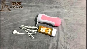 Portable Depilatory Wax Heater Hair Removal Machine Wax Kit Hand Arm Leg Hair Removal Waxing Heater Epilator Wax Hair Heating Handheld Depilatory Cleaner+Depilatory Wax Roller