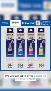 ORIGINAL EPSON T664 664 BLACK CYAN MAGENTA YELLOW Series for Printer L220 / L210 //L130//L310/L360/L405/L485/L550/1300