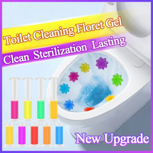 Toilet Cleaning Gel Push Type Pump Cleaning Pewangi Mangkuk Tandas Toilet Bowl Flower Gel Cleaner Bathroom Bubble Cleaning Fragrance Gel Simple Operation With Obvious Effects 马桶清洁凝胶