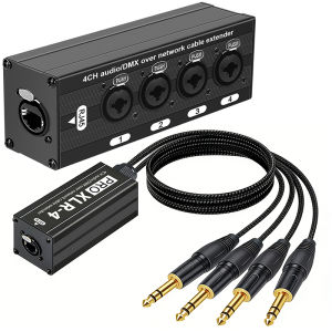 XLR to RJ45 4 Channel Audio Extender Professional Braid Cable for Live Stage Sound Lighting XLR Audio Cables Recording Gear