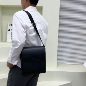 Mumu M206 Mens High Quality Elegant Leather Business Sling Bag Classic Man Shoulder Messenger Bags