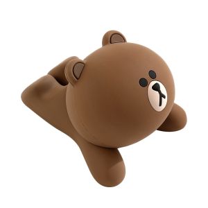 100% Authentic Line Friends Mobile Phone Holder for Smartphone & iPad Tablets Washable Phone Stand Desktop Portable BROWN LFB25 LFB24