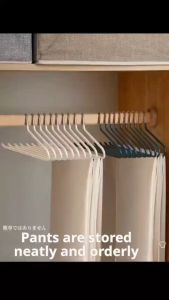 Goose Type Dip Plastic Pants Rack Wardrobe Dormitory Telescopic Z Type Clothes Rack Save Space Storage Pants Rack
