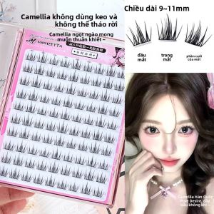 MONLEYTA | Miếng dán mi giả 5D Baby Curl Natural Looking Three-Step Process No Glue Required Tea Rose Design False Eyelashes