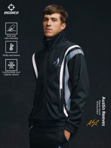 Rigorer | Mens New Retro Preppy Fleece-lined Knit Jacket