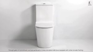 FREE INSTALLATION - EACO Rimless Toilet Bowl T933 - Vortex Tornado Flushing Rimless Fish Tank Tankless Toilet Eco Toilet Tankless Toilets Tubeless Rim - Lazada