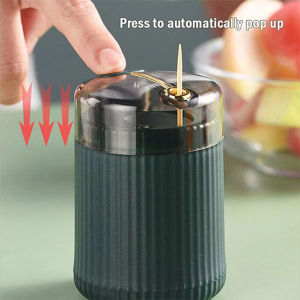 Automatic Toothpick Dispenser Tooth Pick Holder Plastic Toothpick Holder Container Press Toothpick Storage Box Organizer