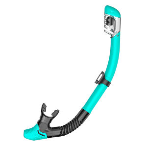 Full Dry Snorkel Easy-Breath Diving Snorkel for Scuba Diving Freediving Swimming Top Dry Valve Food-Grade Silicone Mouthpiece