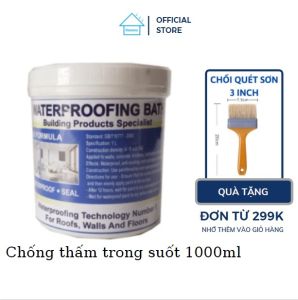Sơn chống thấm trong suốt bê tông 1000 ml - Sơn bóng chống thấm sơn chống thấm bể nước sơn chống thấm hồ cá sơn nước chống thấm ngoài trời sơn keo chống thấm bể nước [ CAM KẾT BẢO HÀNH ]