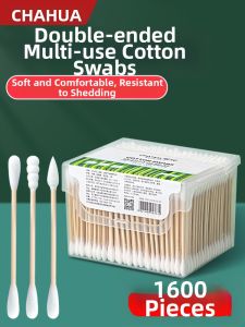 CHAHUA | Fine-tip Dual-End Cotton Swabs Disposable Baby Ear Cleaning & Makeup Application