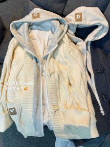 Thirteen Lines Korean Style Fake Two-Piece Hooded Knit Cardigan Female Fall and Winter New Lazy Wind Loose Soft Glutinous Sweater Outwear