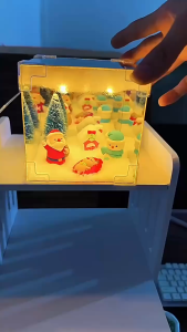 DIY Led Light Mini Mirror Lamp Christmas Night Light Birthday Anniversary Gifts Creative