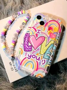 Compatible with iPhone case 14 Pro Max 11 13 Love Doodle casing 12 14 XR X Xs Max shockproof anti-drop clear 7 8 Plus 14