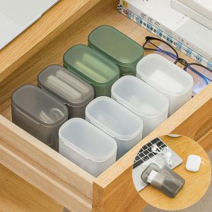 Portable Plastic Cable Storage Box Data Line Storage Container for Desk Stationery Multifunctional Headset Data Charging Line