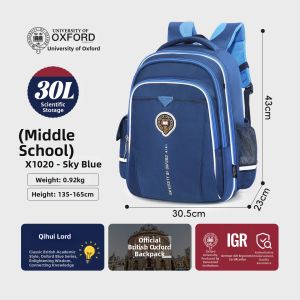 University of Oxford | Spine Protection and Load Reduction School Backpack for Boys Large Capacity