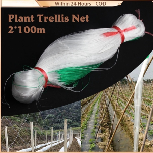 2x100M Garden Net Plant Climbing Net Plant Climbing Net Cucumber Trellising Vegetables Fruit Support Net Trellis Cover Mesh