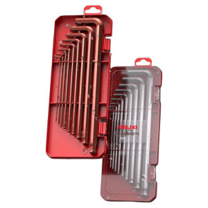 Bộ 9 Dụng Cụ Vặn Lục Giác Bên Trong Delixi Electrical Trong Hộp Nhựa Trong Suốt Bộ Dụng Cụ Thủ Công Bằng Thép Hợp Kim Cr-V